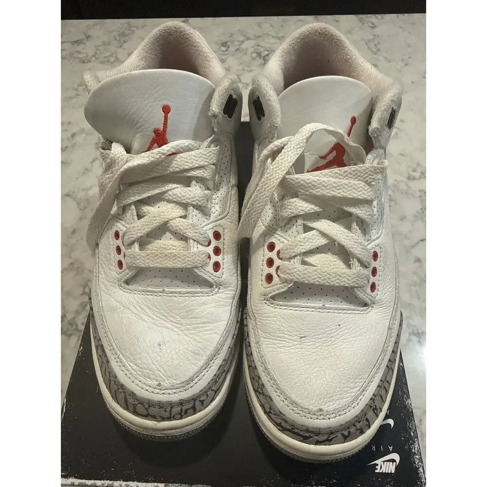 Air Jordan 3 Retro Fire Red White Black Kids Size 3.5Y DN3707-100 w/ Box